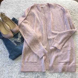 Pink Rose brand Light pinkish/purple cardigan Sz L